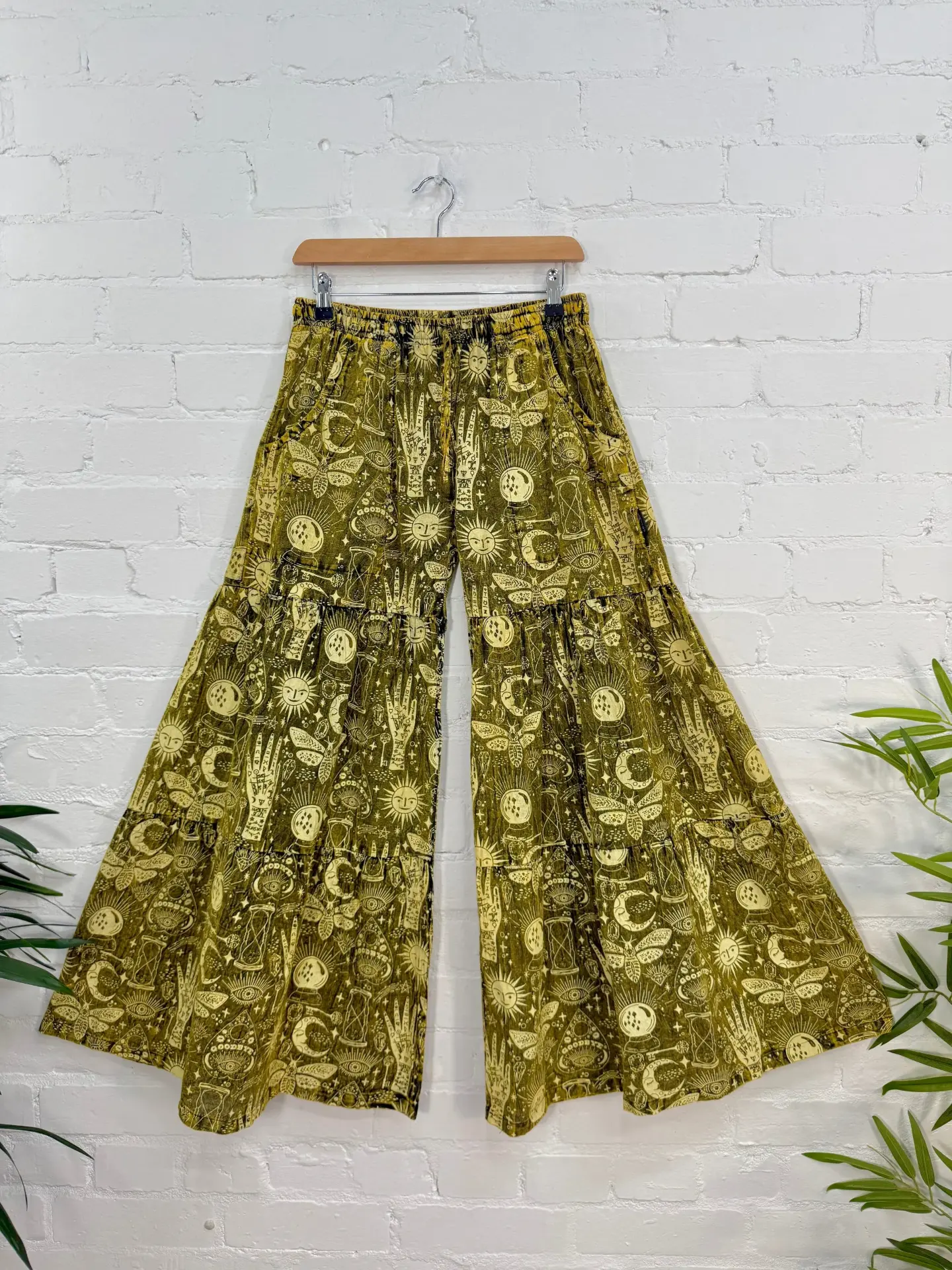 Celestial Wide Leg Trousers - Green