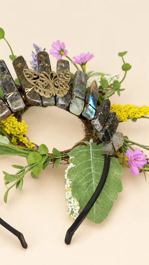Labradorite Butterfly Tiara