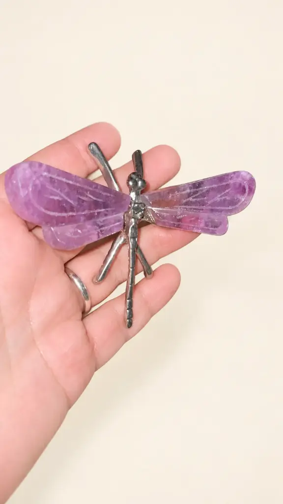 Purple Fluorite Dragonfly