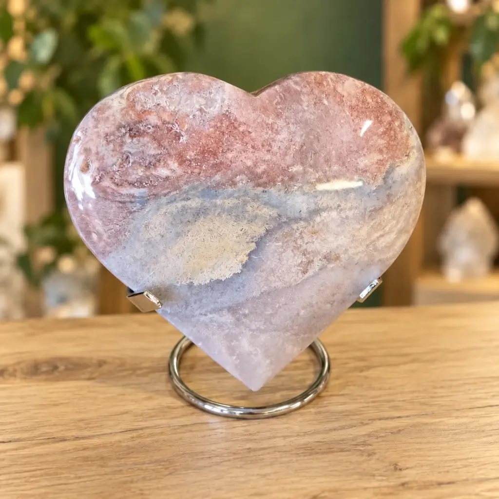 X-Large Ocean Jasper Crystal Heart