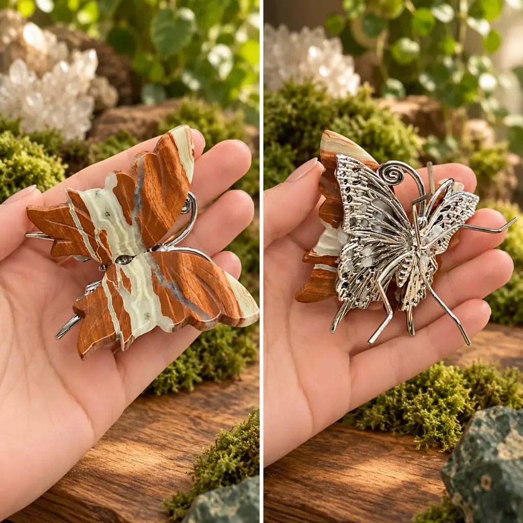 Red Banded Jasper Butterfly