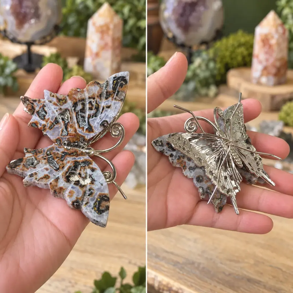 Mexican Crazy Lace Agate Butterfly