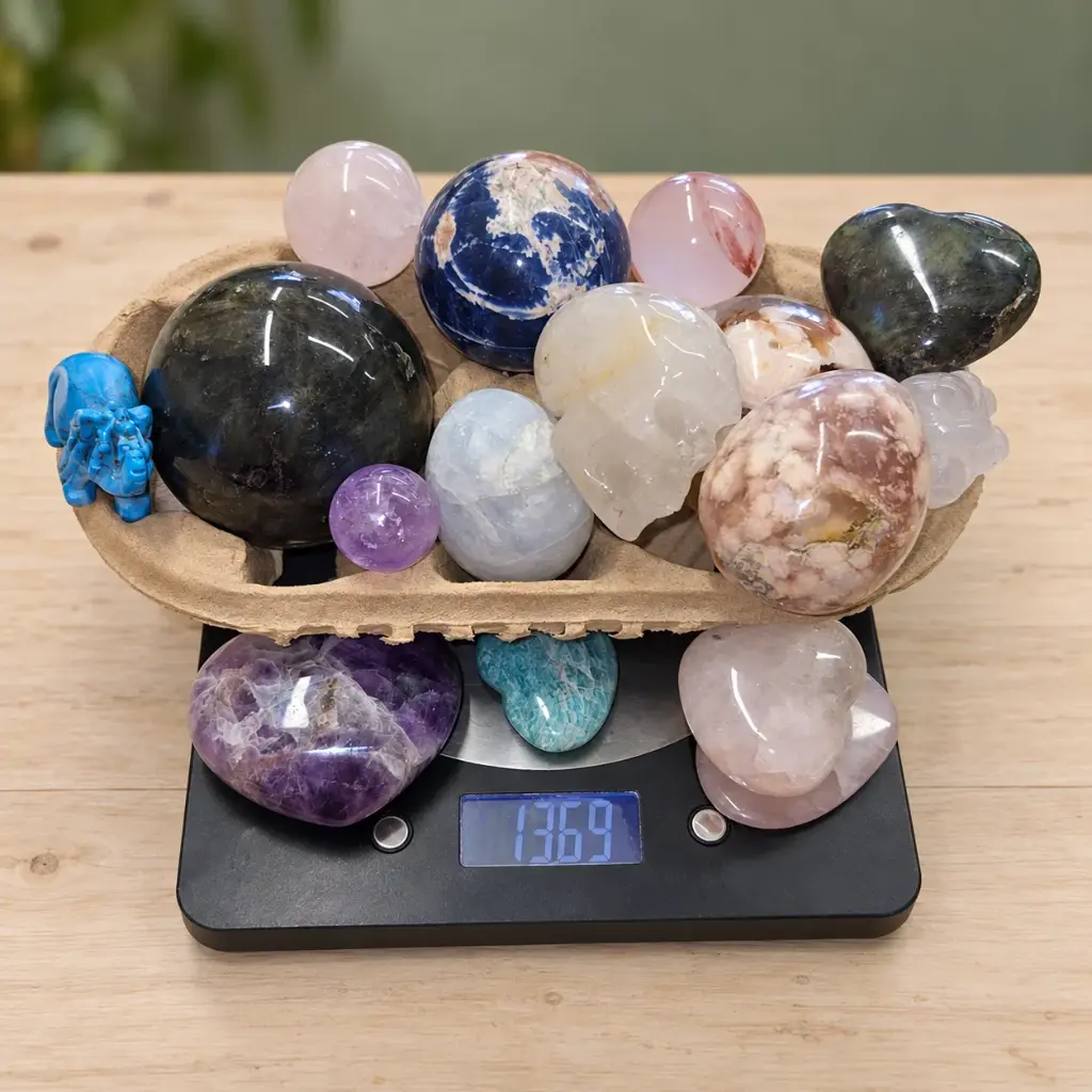 Crystal Spheres & Carving Bundle 1369g