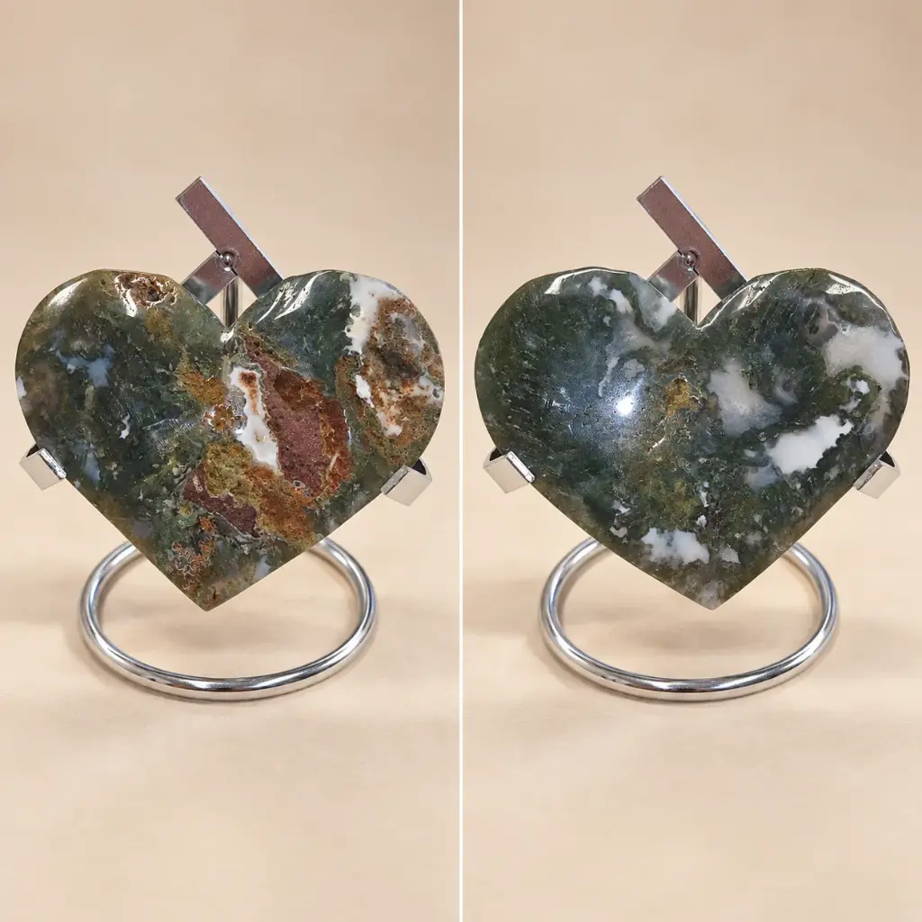 Moss Agate Heart
